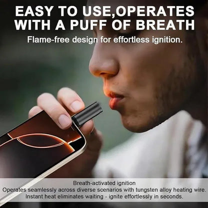 Electric Cigarette Lighter - Plug-in USB Pocket Portable Outdoor Mouth-Blow